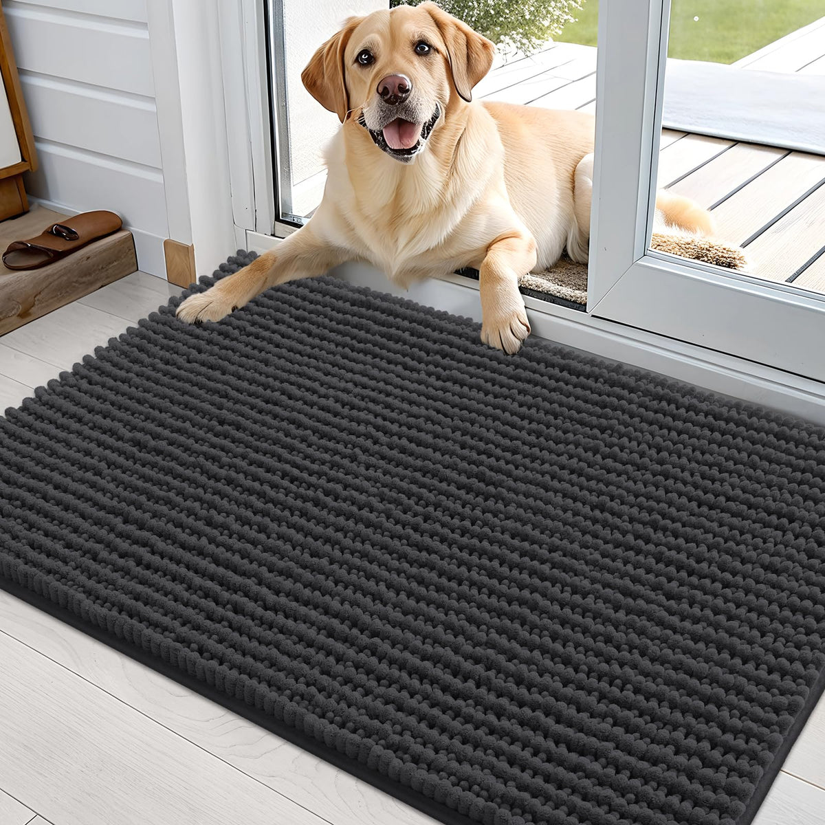 OLANLY Pet Bed Mat in 36" X 24", Dark Grey