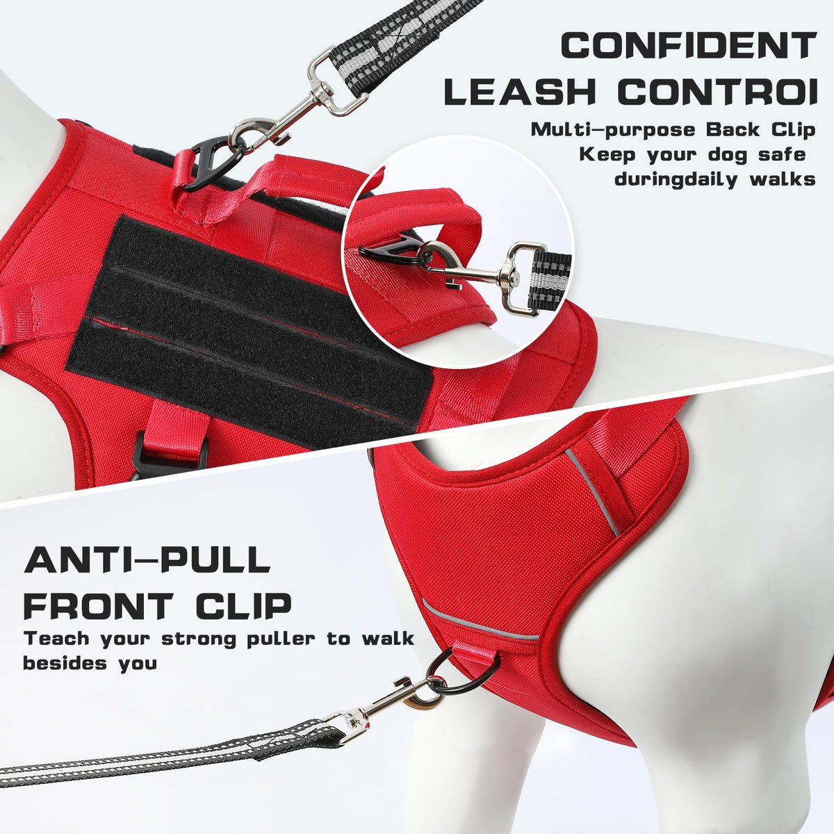 Jane Shine Animal Harness in S(Neck:14-18",Chest:17-24"), Red
