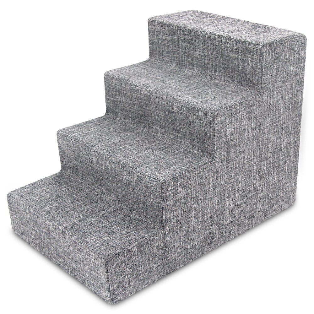 Best Pet Supplies Animal Stair in H: 18 Inches, Ash Gray Linen