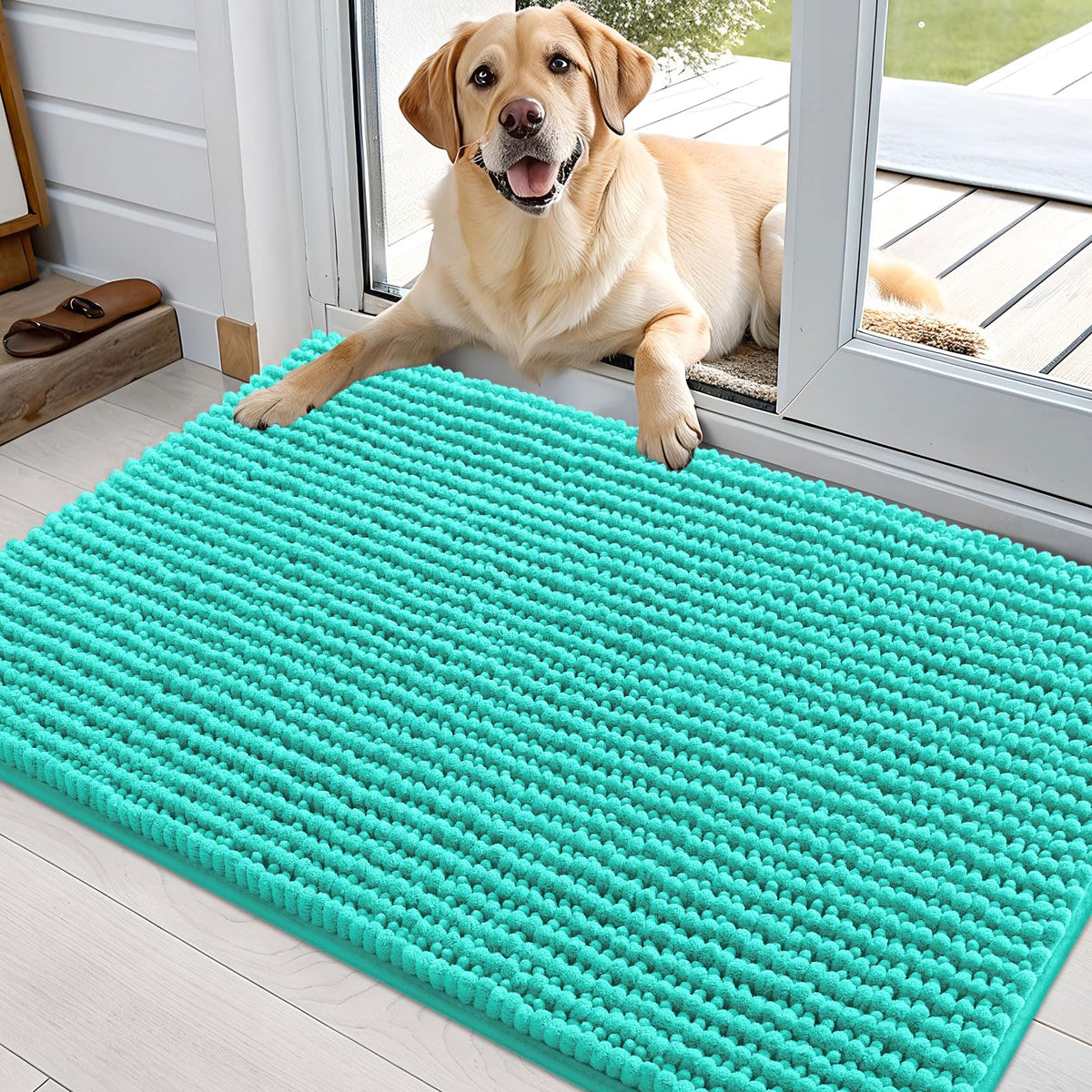 OLANLY Pet Bed Mat in 36" X 24", Teal