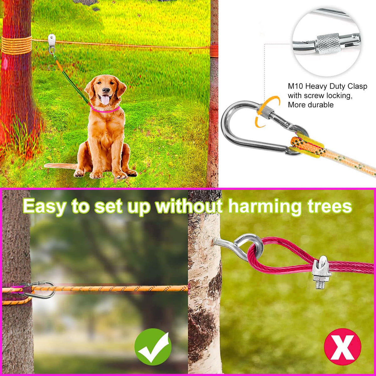 SIAELT Leash in 50Ft, 26Orange