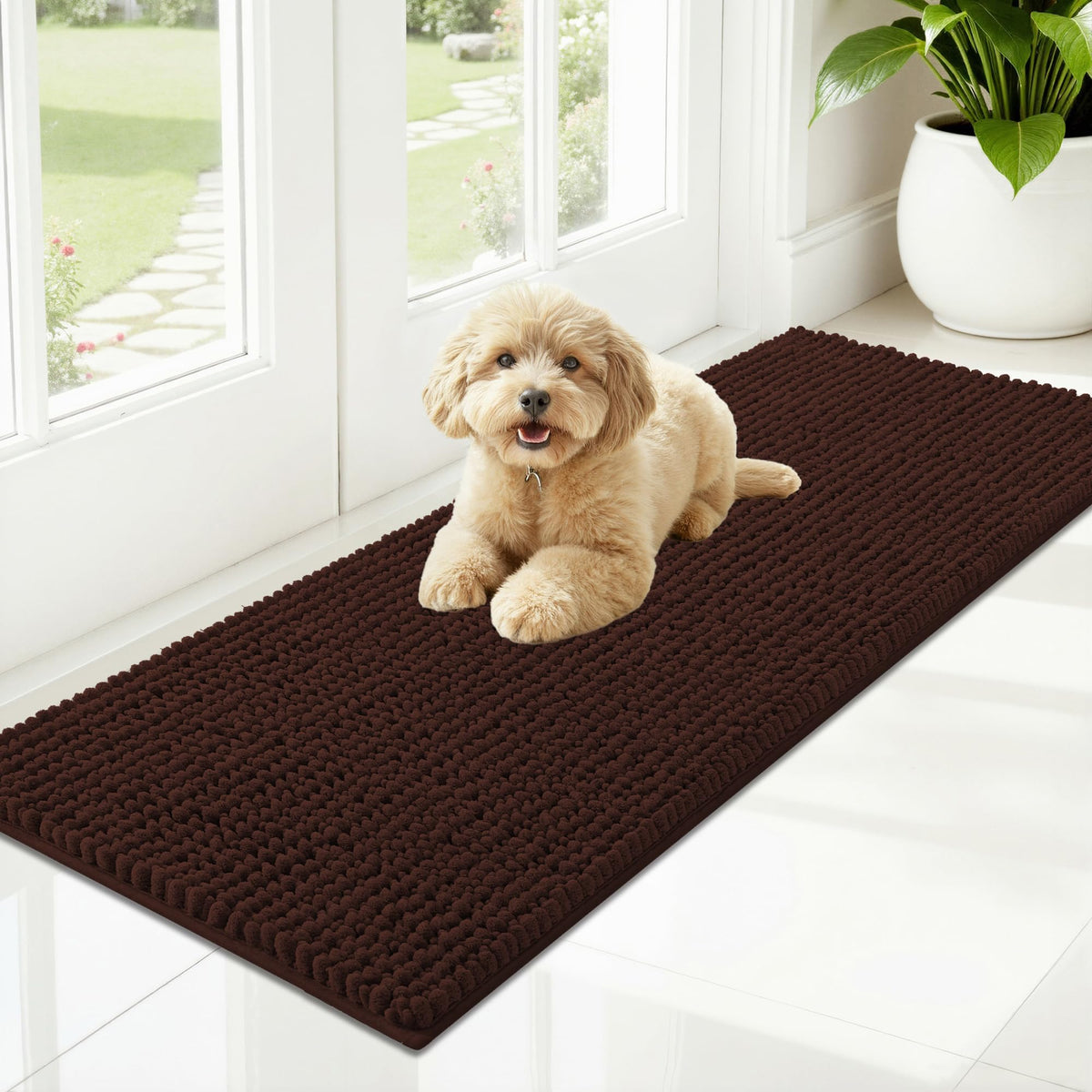 OLANLY Pet Bed Mat in 47" X 17", Brown