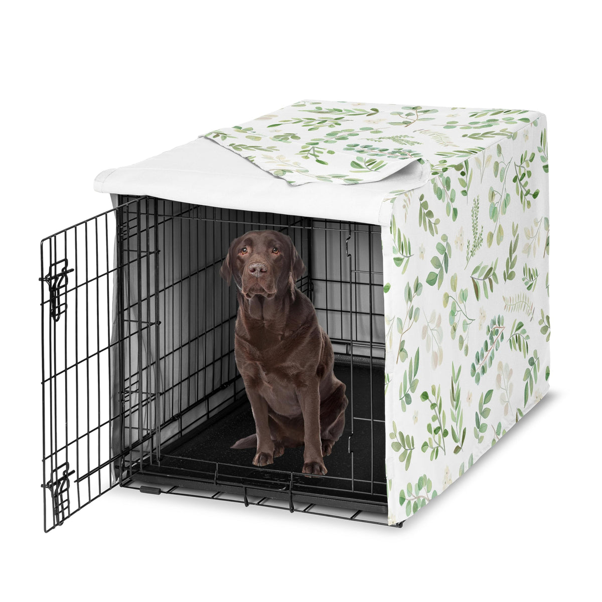 Sweet Jojo Designs Animal Cage in 42.0"L x 28.5"W x 30.0"H, Green Botanical
