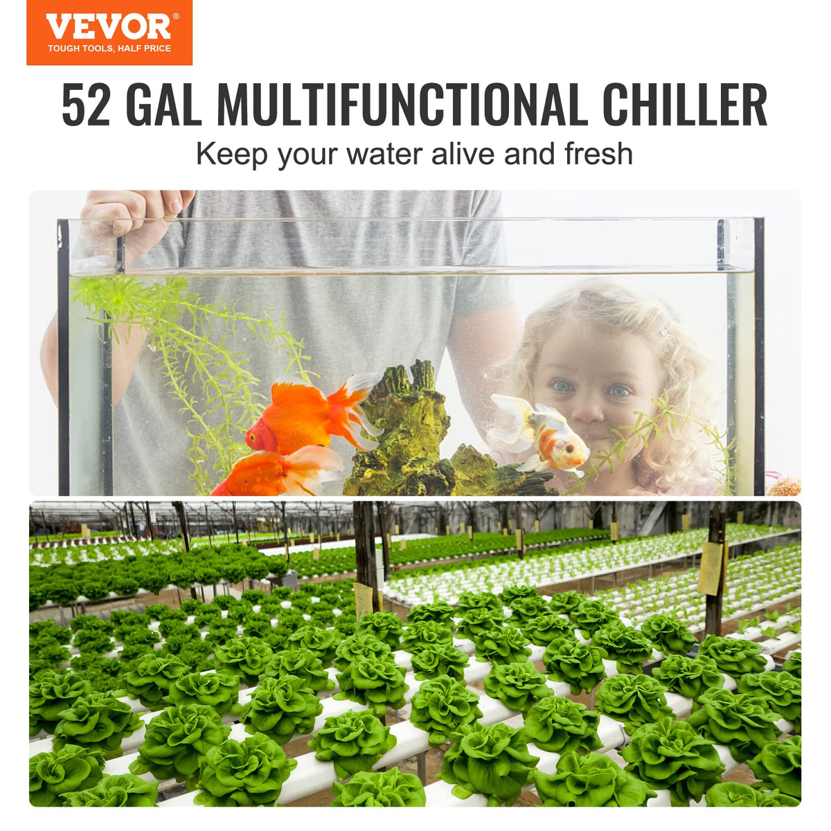 VEVOR Vivarium in 1/4 HP - Standard, Black
