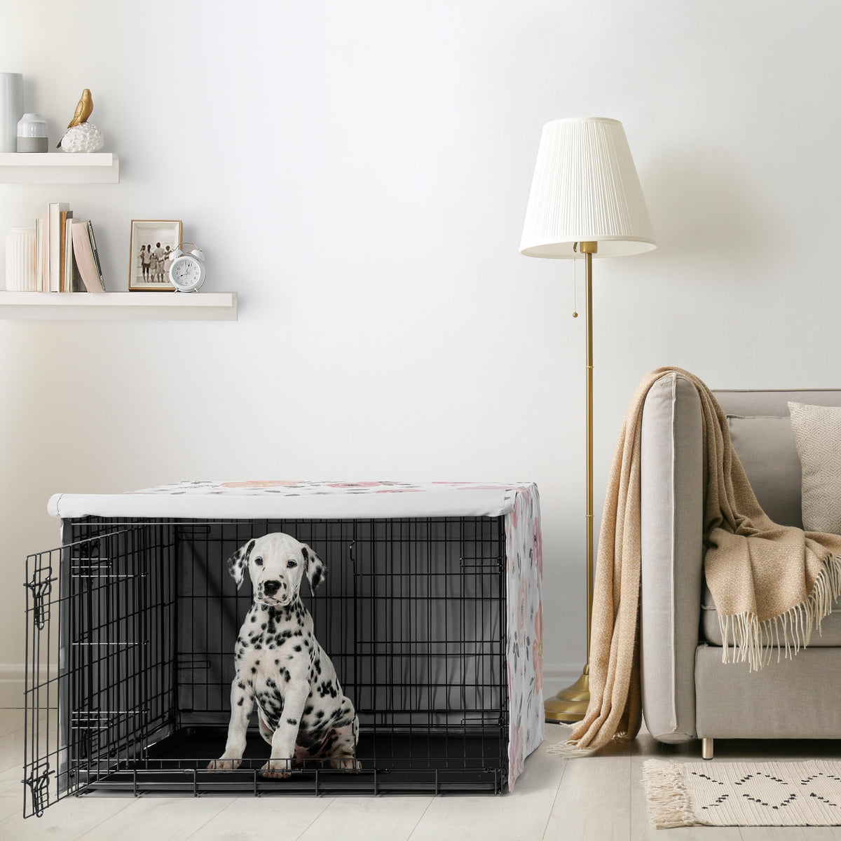 Sweet Jojo Designs Animal Cage in 36in. x 24in. x 23.5in., Pink and Grey Watercolor