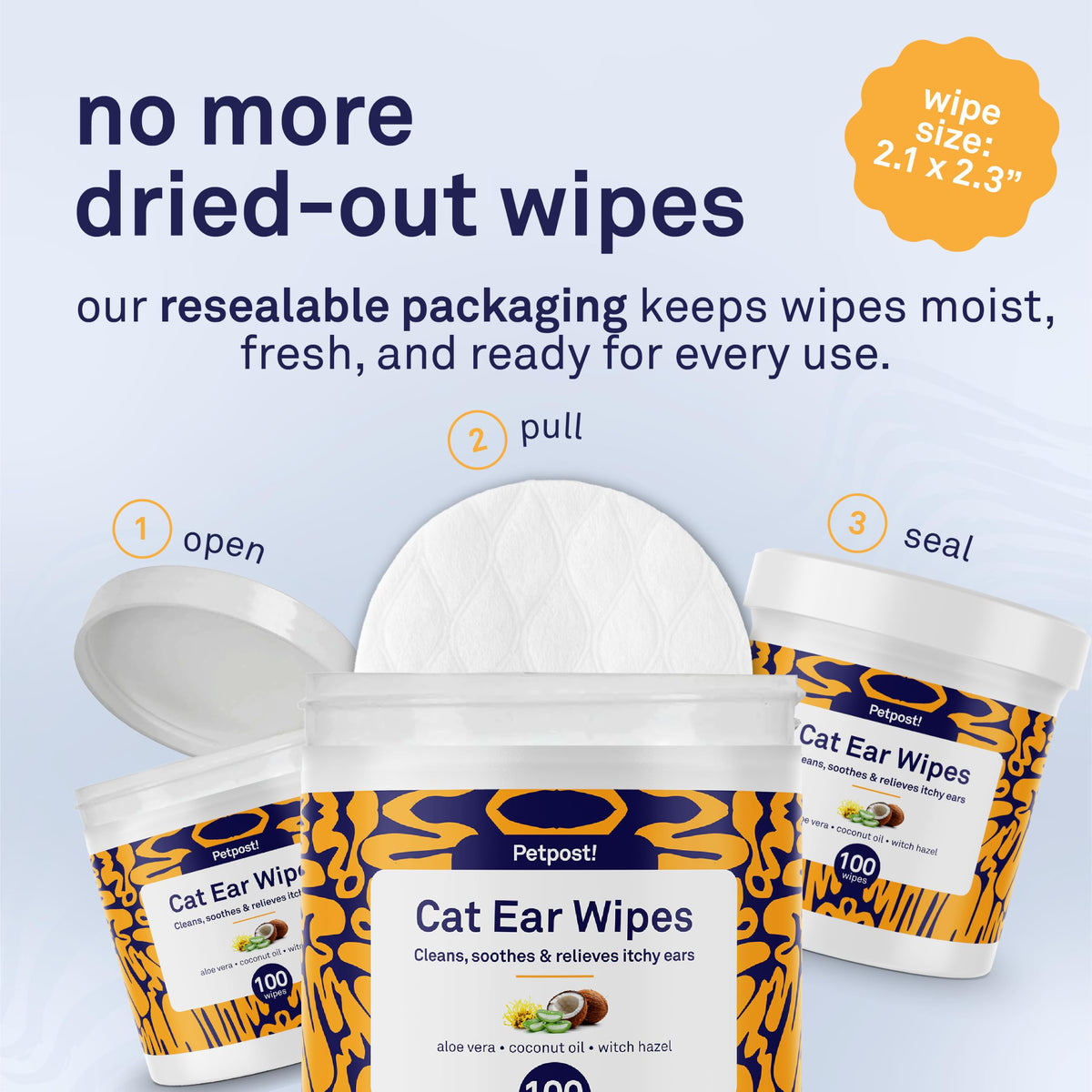 Petpost Pet Supplies in Pack of 1, Cat Ear Wipes
