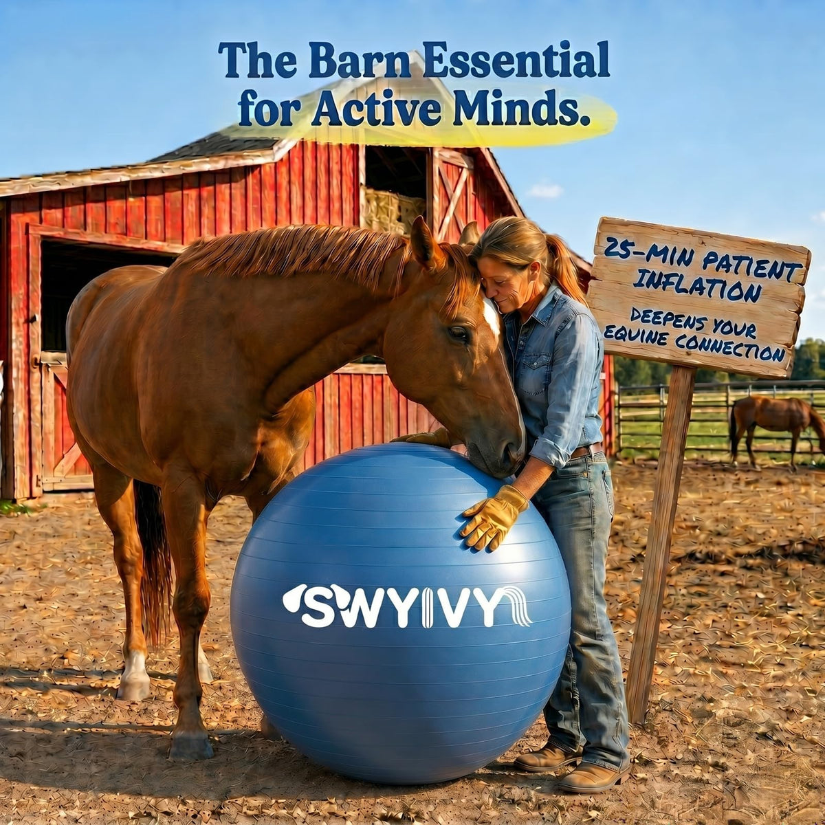 SWYIVY Recreation Ball in 30inch, Blue Ball