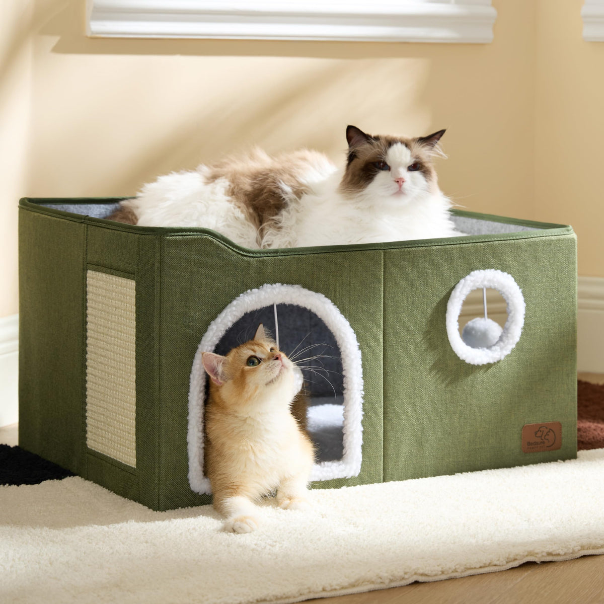 Bedsure Pet Activity Structure in Widen, Loden Green