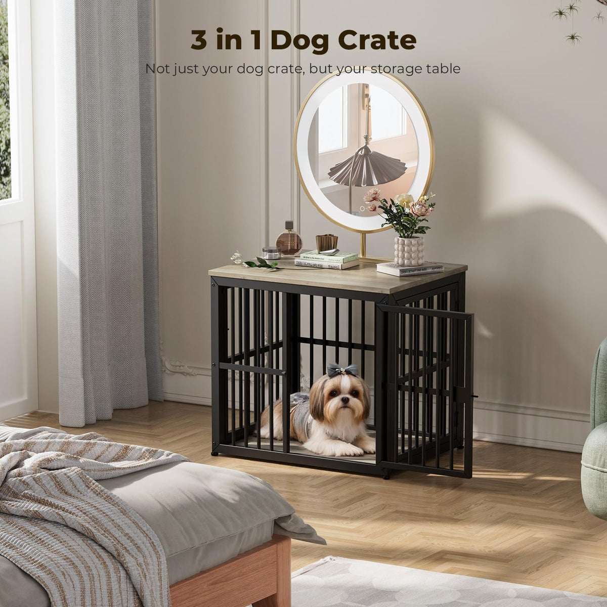 Lyromix Animal Cage in 26.9"L x 20.9"W x 24.0"H, Ancient gray