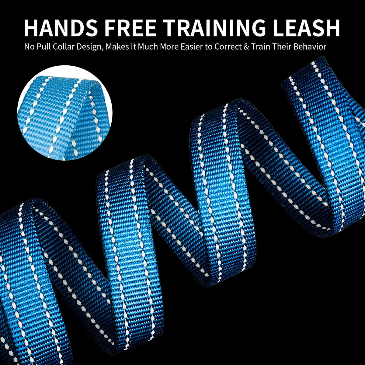 kazazoo Leash in Adjustable (5.5ft to 8.5ft), Light Blue
