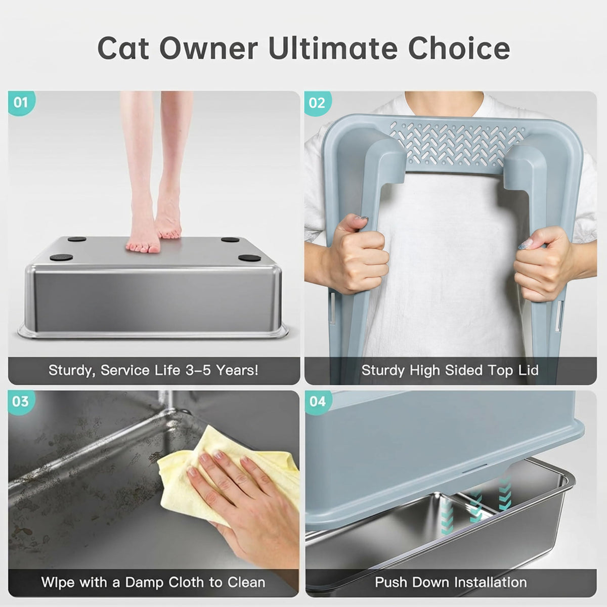 WoofiGo Litter Box in XL Extra Large, 22- Gray (Pack of 1)