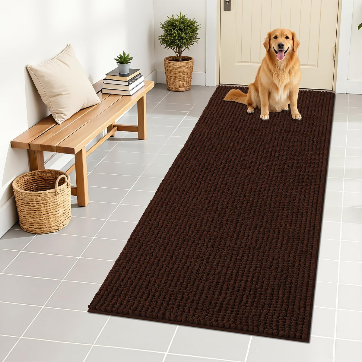 OLANLY Pet Bed Mat in 59" X 24", Brown