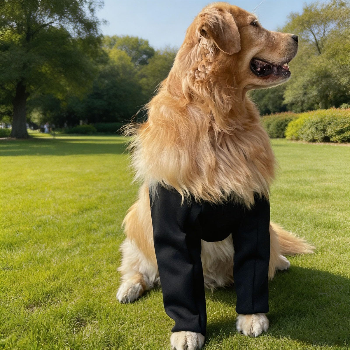 Harikaji Pet Supplies in L-Length 9'' Girth<8.2'', Black Waterproof (Pad Upgrade)