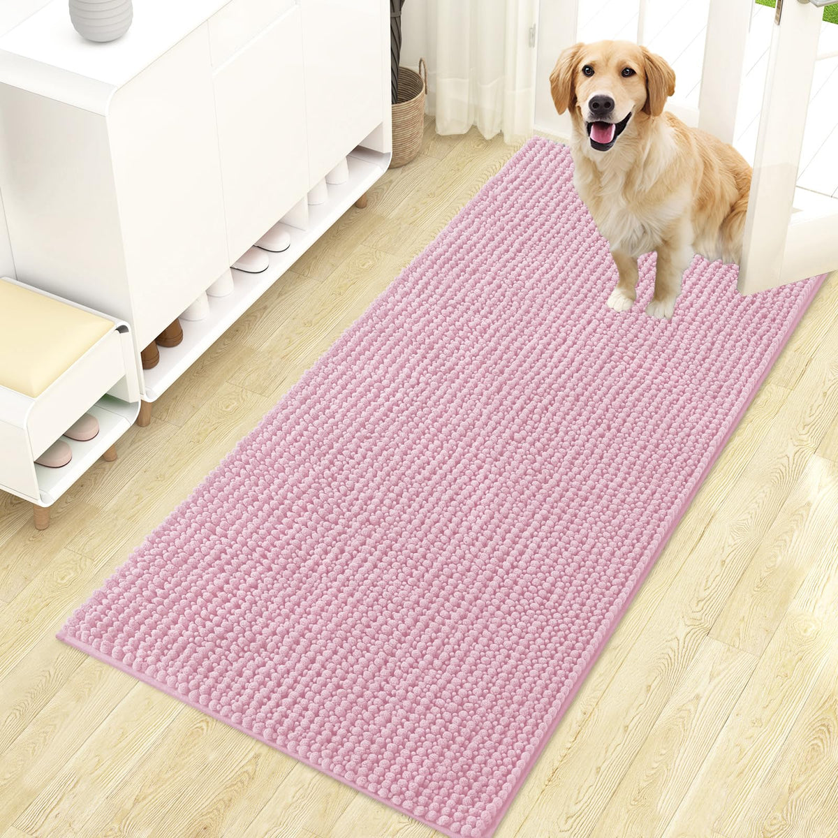 OLANLY Pet Bed Mat in 47" X 24", Dusty Rose