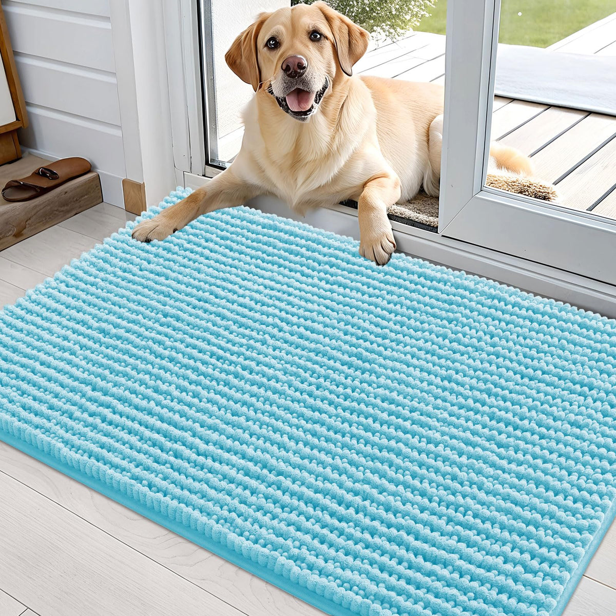 OLANLY Pet Bed Mat in 36" X 24", Blue