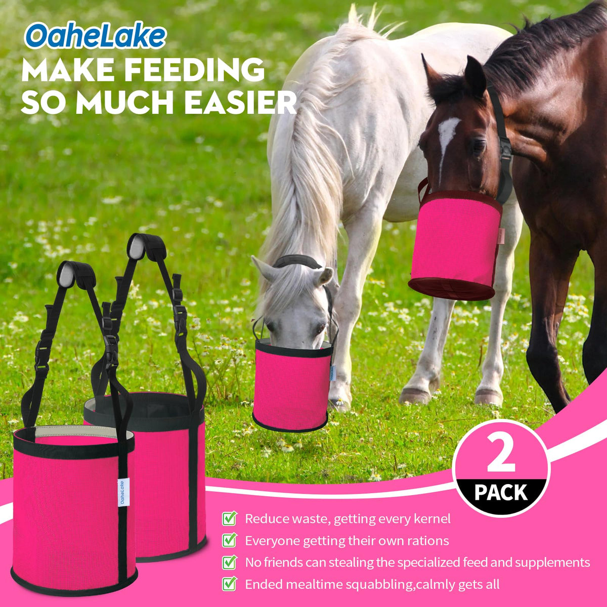 OAHELAKE Pet Supplies in Universal, 2 Pcs Magenta