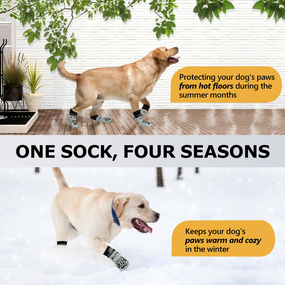 ROUWINNE Paw Hoof Protector in XS(Pack of 4), Light Grey and Black
