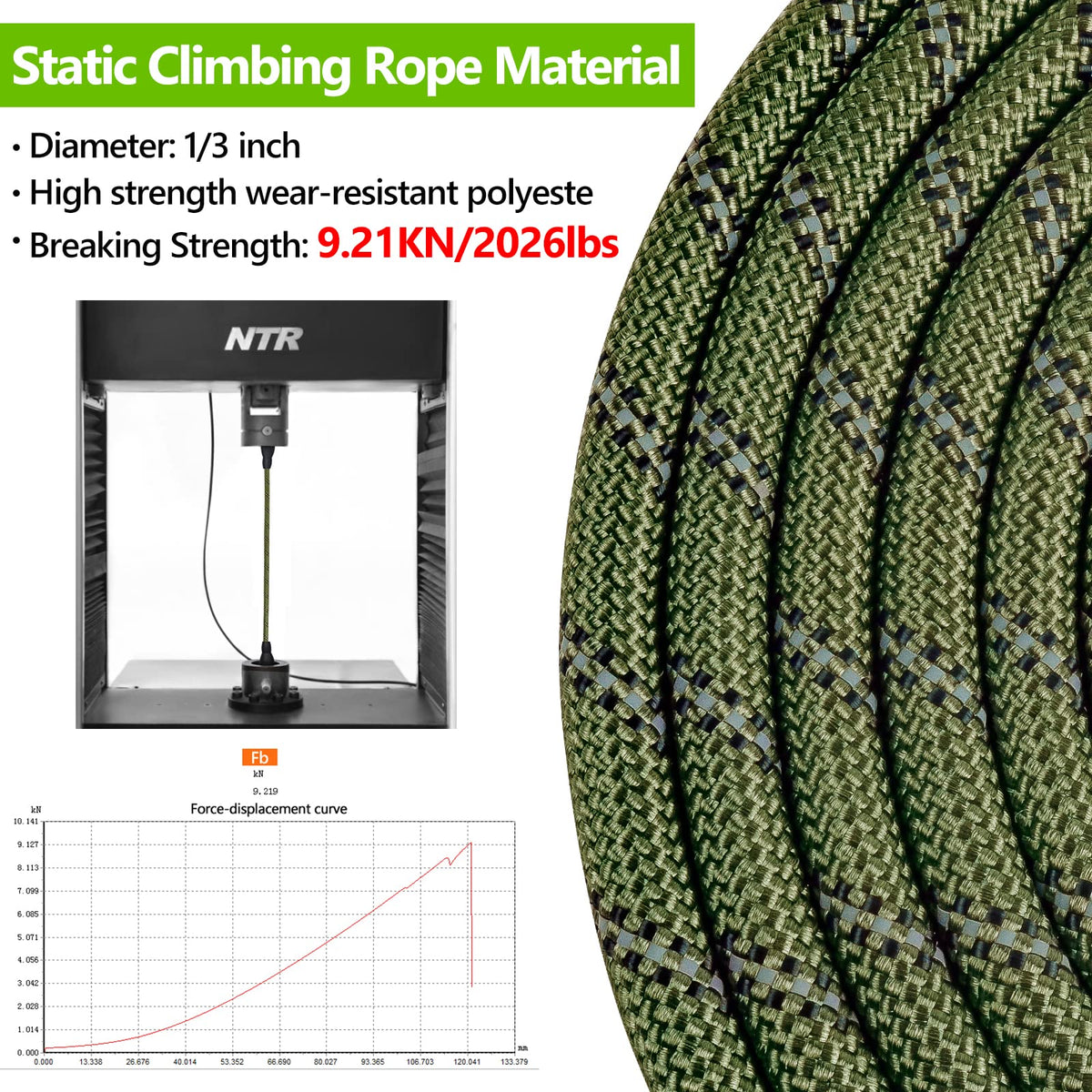 NTR Leash in 6ft*1/2", Olive
