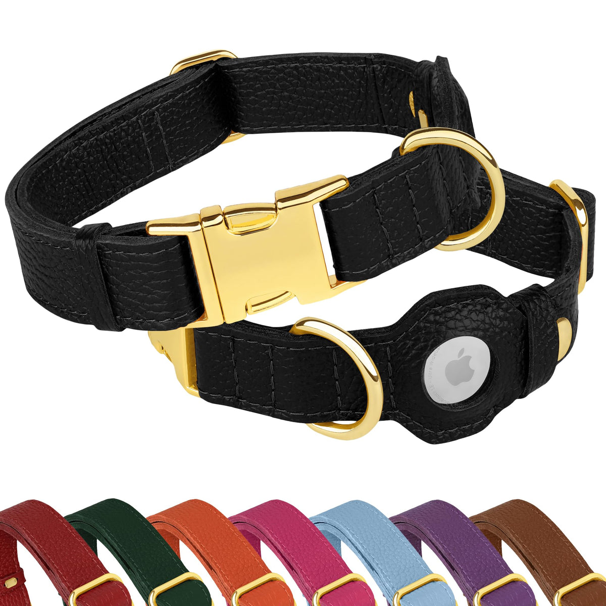 BUDKAS Animal Collar in XS, 9"-12" Neck Fit, Black