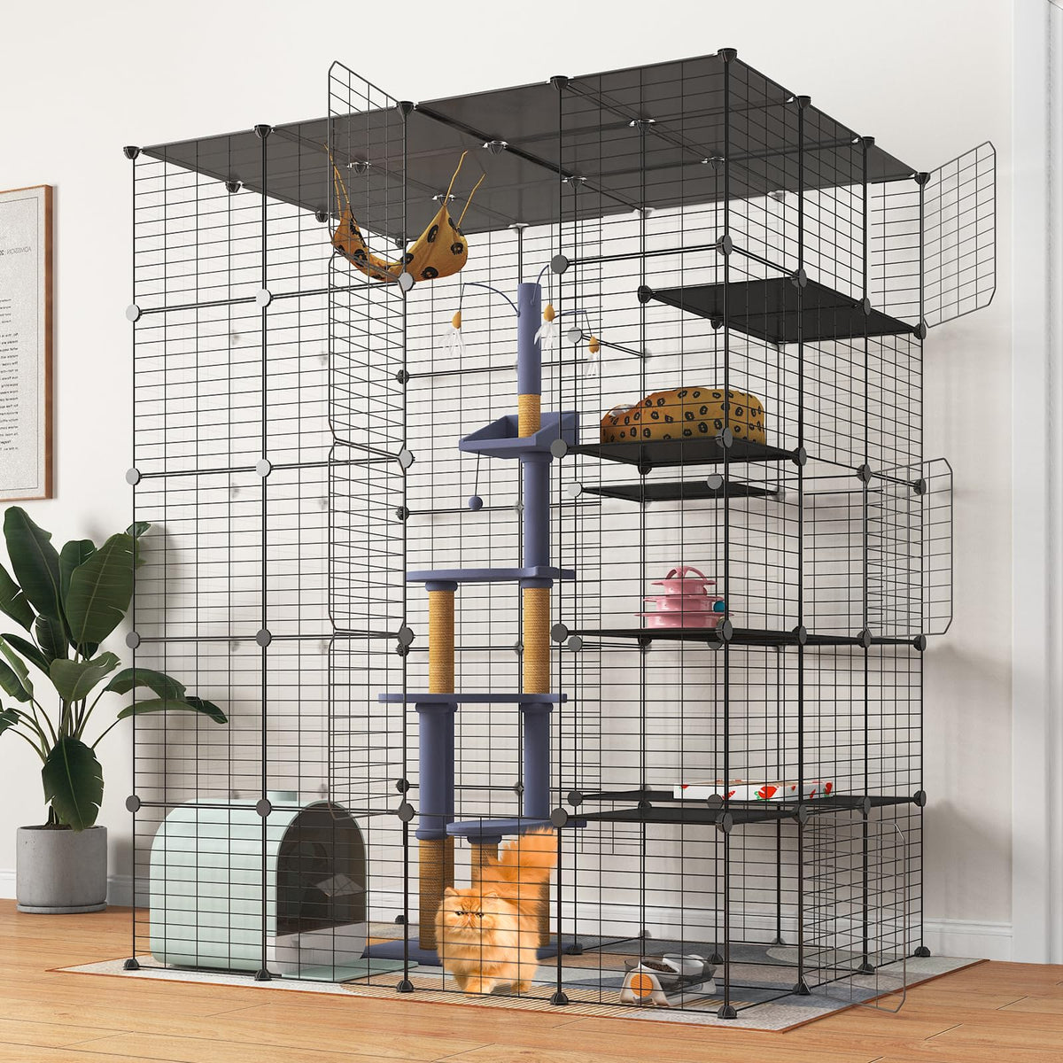 Oneluck Animal Cage in 55.1"L x 41.3"W x 69.1"H