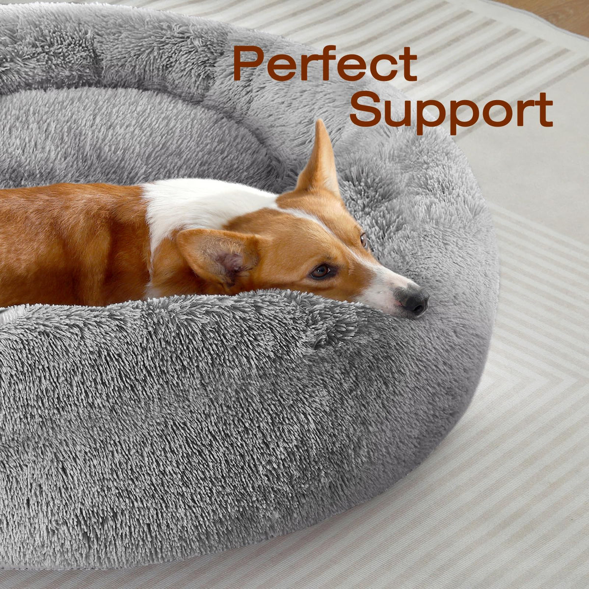 JOLLYVOGUE Pet Bed Mat in 27", Smoke Black