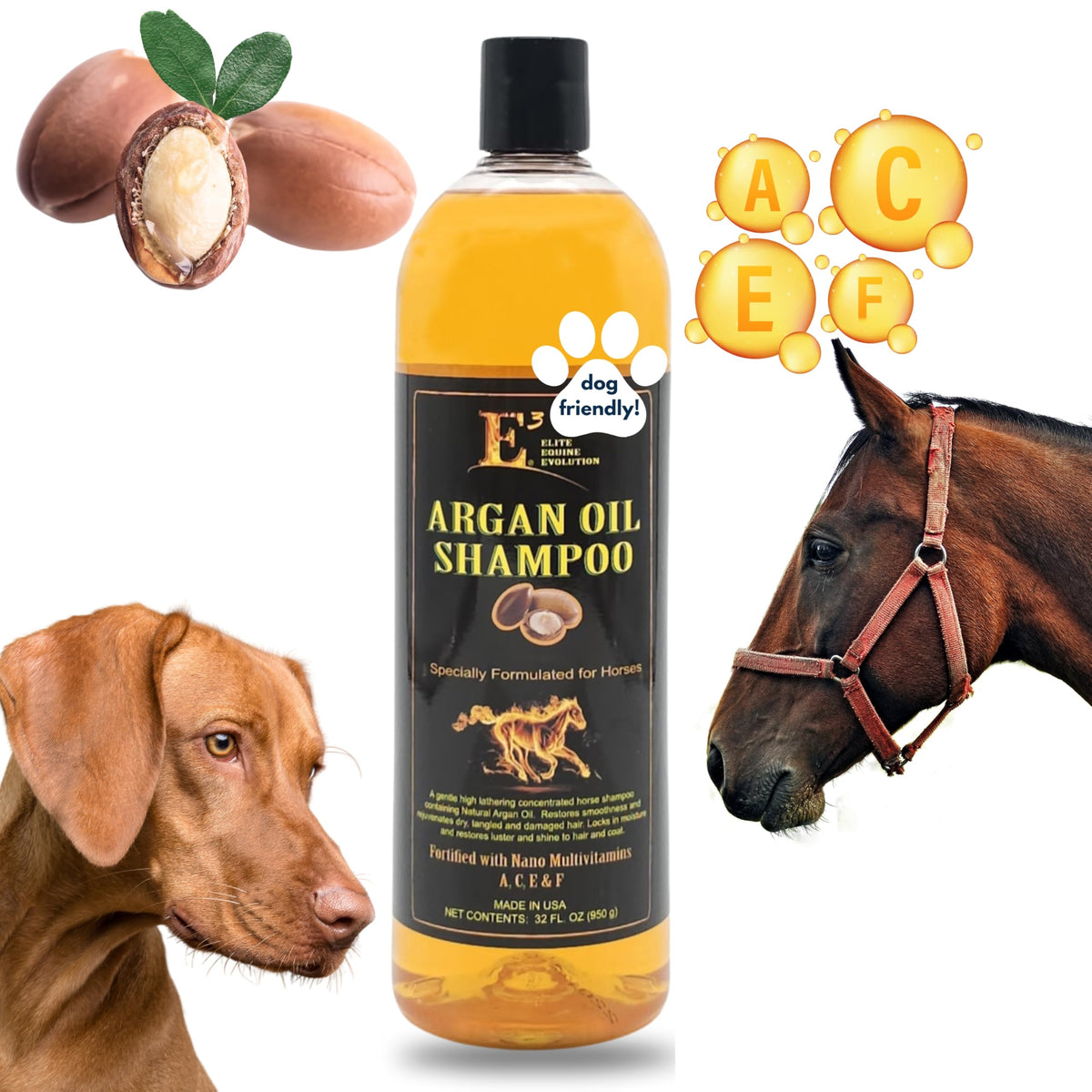 E3 Animal Fur Cleaner Conditioner in 32 fl oz, Golden