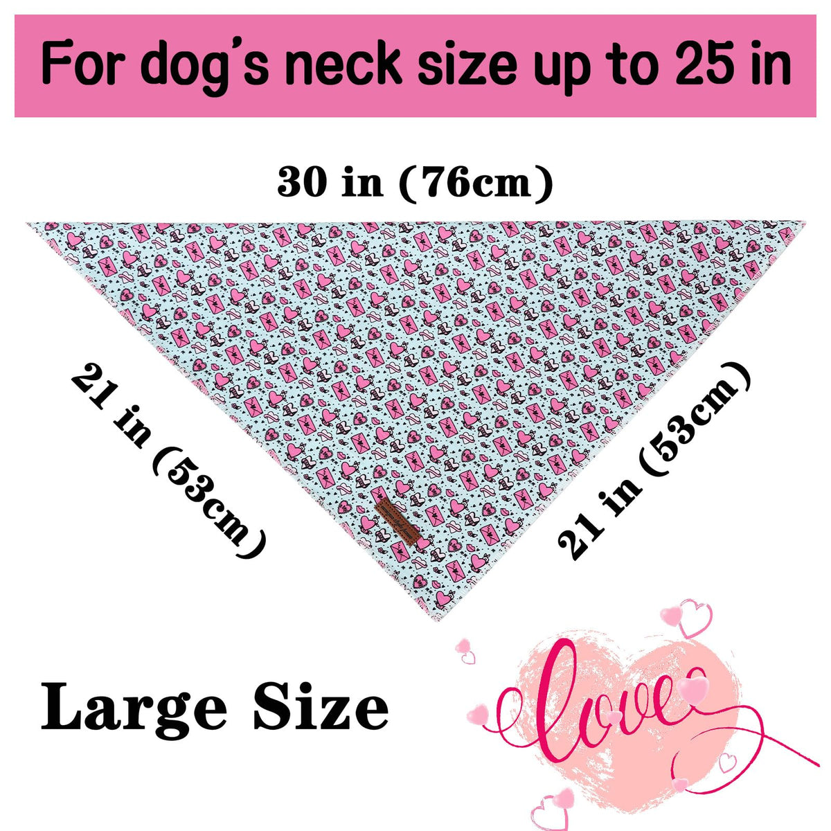 Unique style paws Animal Collar in S, letter-bandana