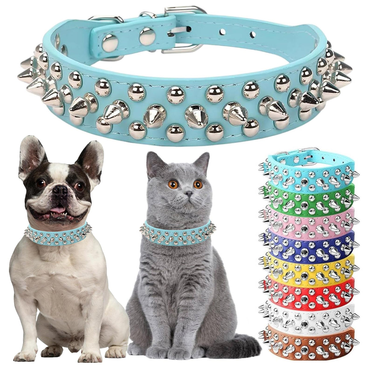 PSPORT Animal Collar in XXS(Neck 6-8"), Light Blue