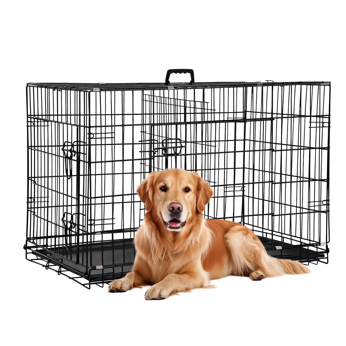 FDW Animal Cage in 36.0"L x 22.0"W x 24.0"H, Dark Black
