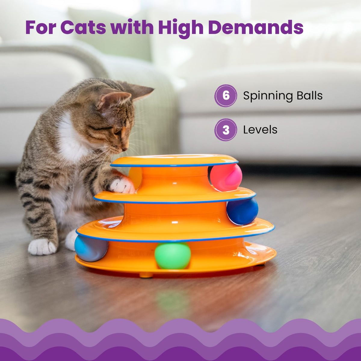 Catstages Pet Toy in One-Size, Tower Of Tracks