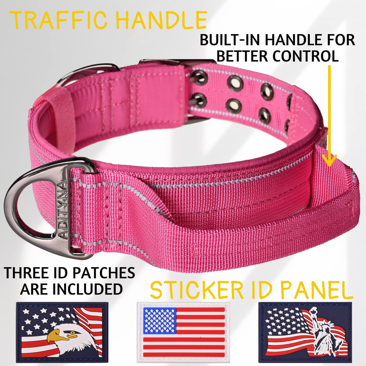 ADITYNA Animal Collar in Extra-Large: Fit 24-30" Neck, Pink