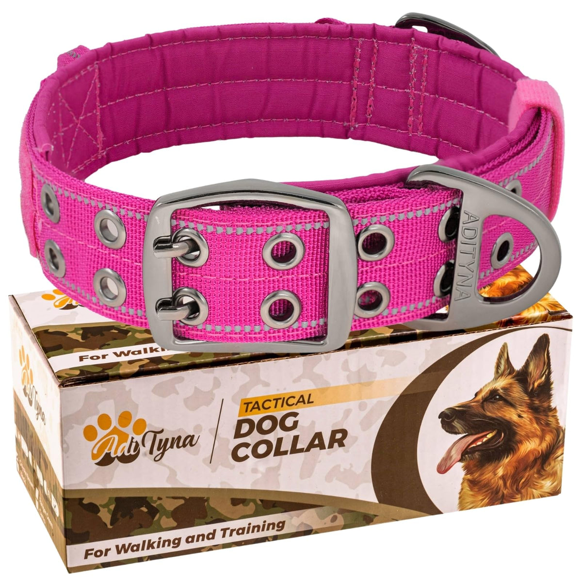 ADITYNA Animal Collar in Extra-Large: Fit 24-30" Neck, Magenta