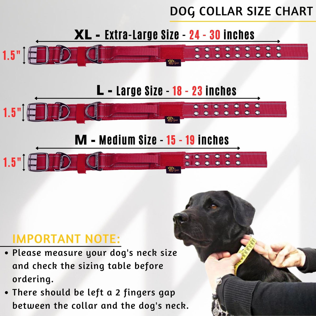 ADITYNA Animal Collar in Extra-Large: Fit 24-30" Neck, Burgundy