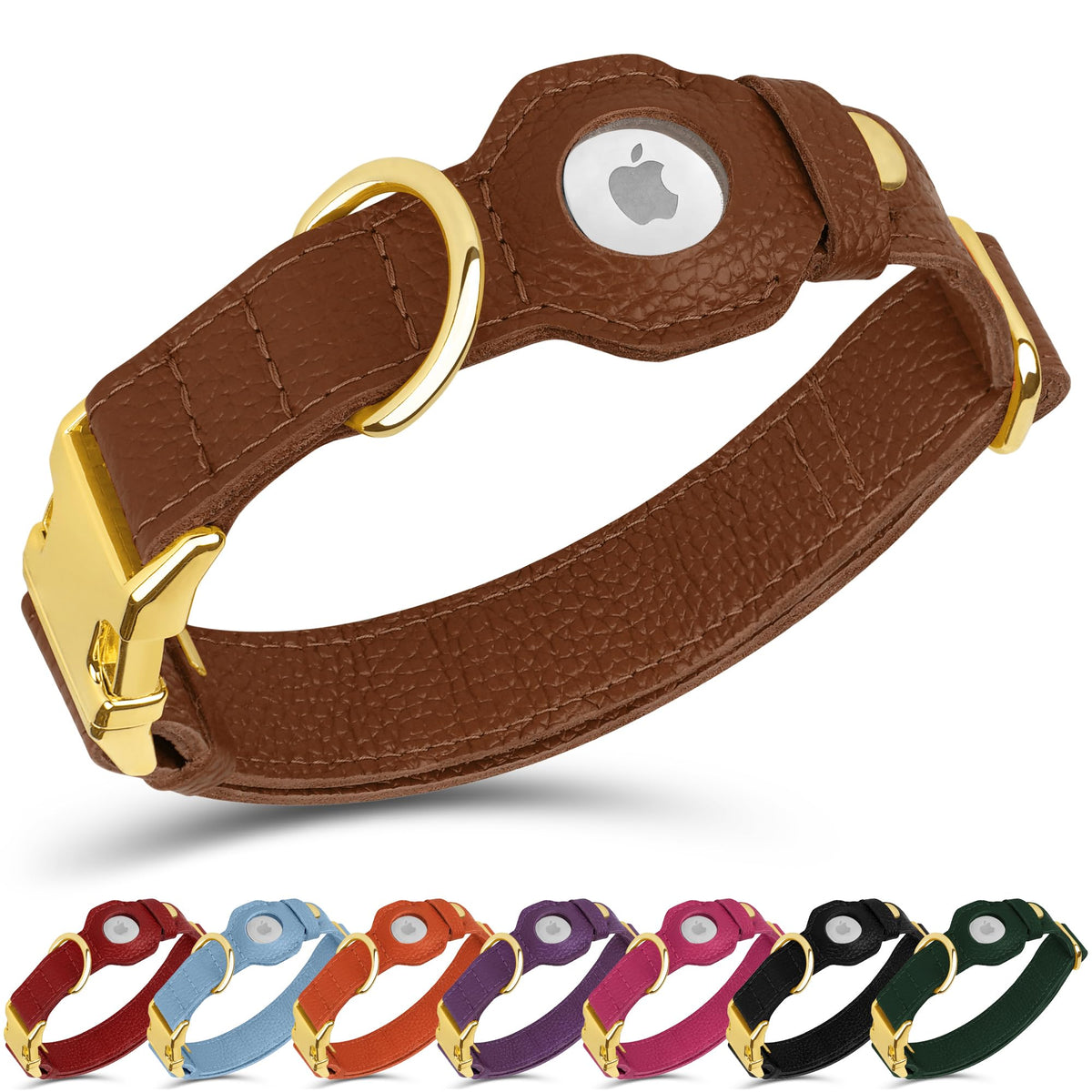 BUDKAS Animal Collar in XS, 9"-12" Neck Fit, Brown
