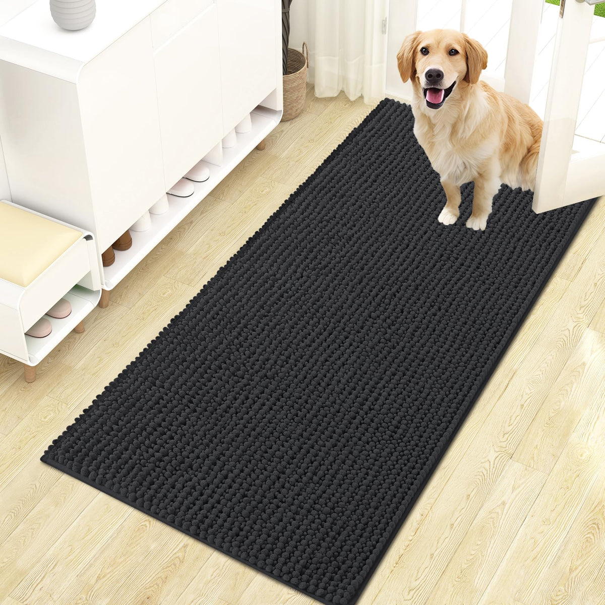 OLANLY Pet Bed Mat in 47" X 24", Dark Grey