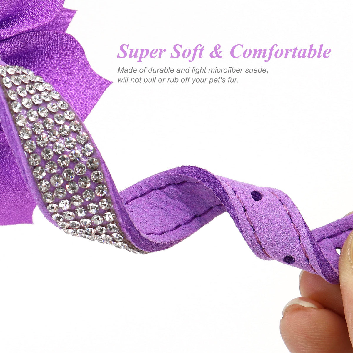 PET ARTIST Animal Collar in XS:Neck 7.5-10"(3-7 lbs), Purple