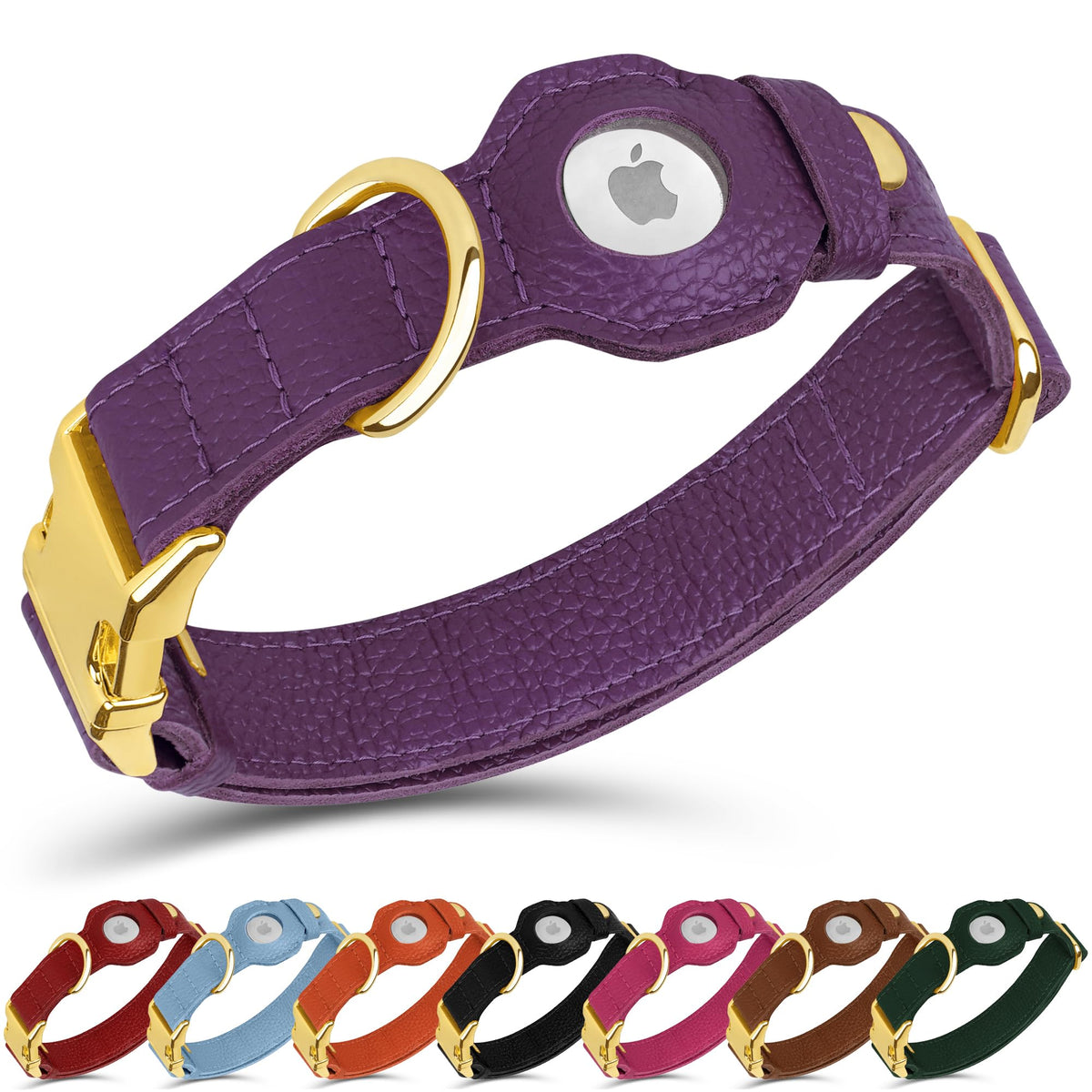 BUDKAS Animal Collar in XS, 9"-12" Neck Fit, Purple