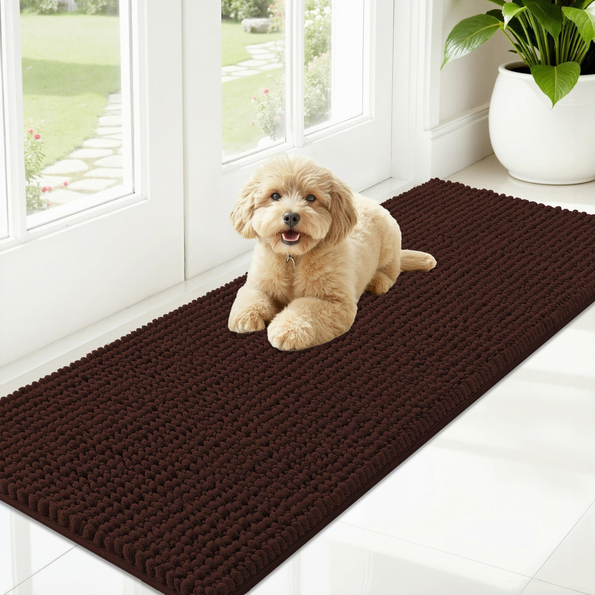 OLANLY Pet Bed Mat in 59" X 20", Brown