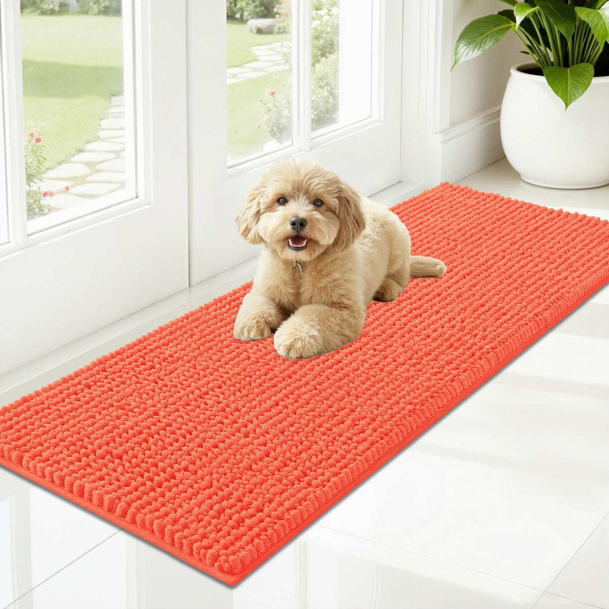 OLANLY Pet Bed Mat in 47" X 17", Coral