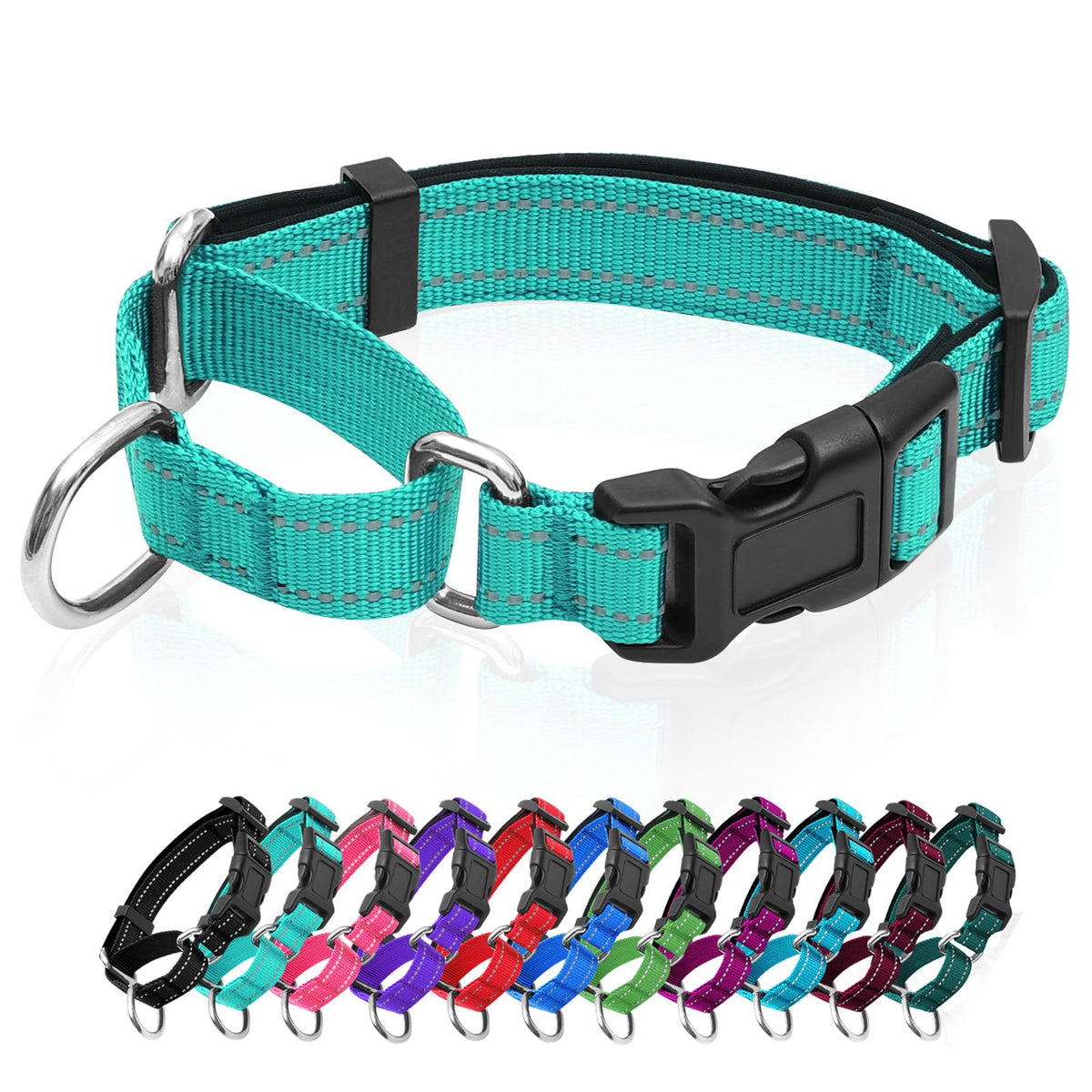 GDLKPS Animal Collar in XS:3/4" Wide for 11.5"-13.5" Neck, Green