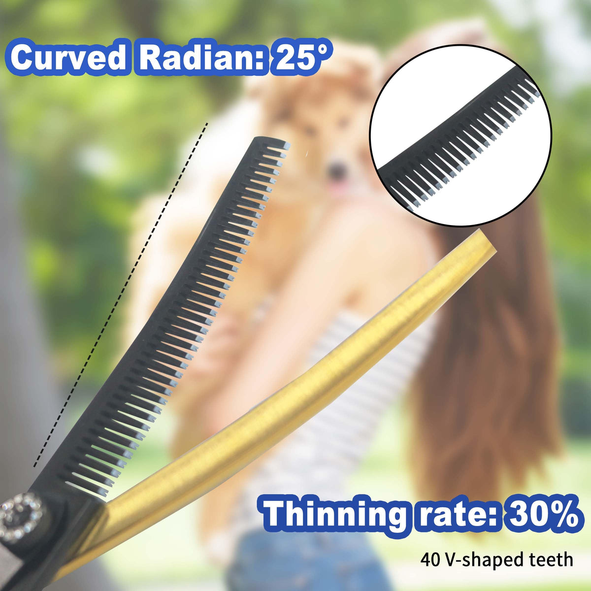 hyzrqwyw Scissors in 1 piece - Curved Blender, Black Gold