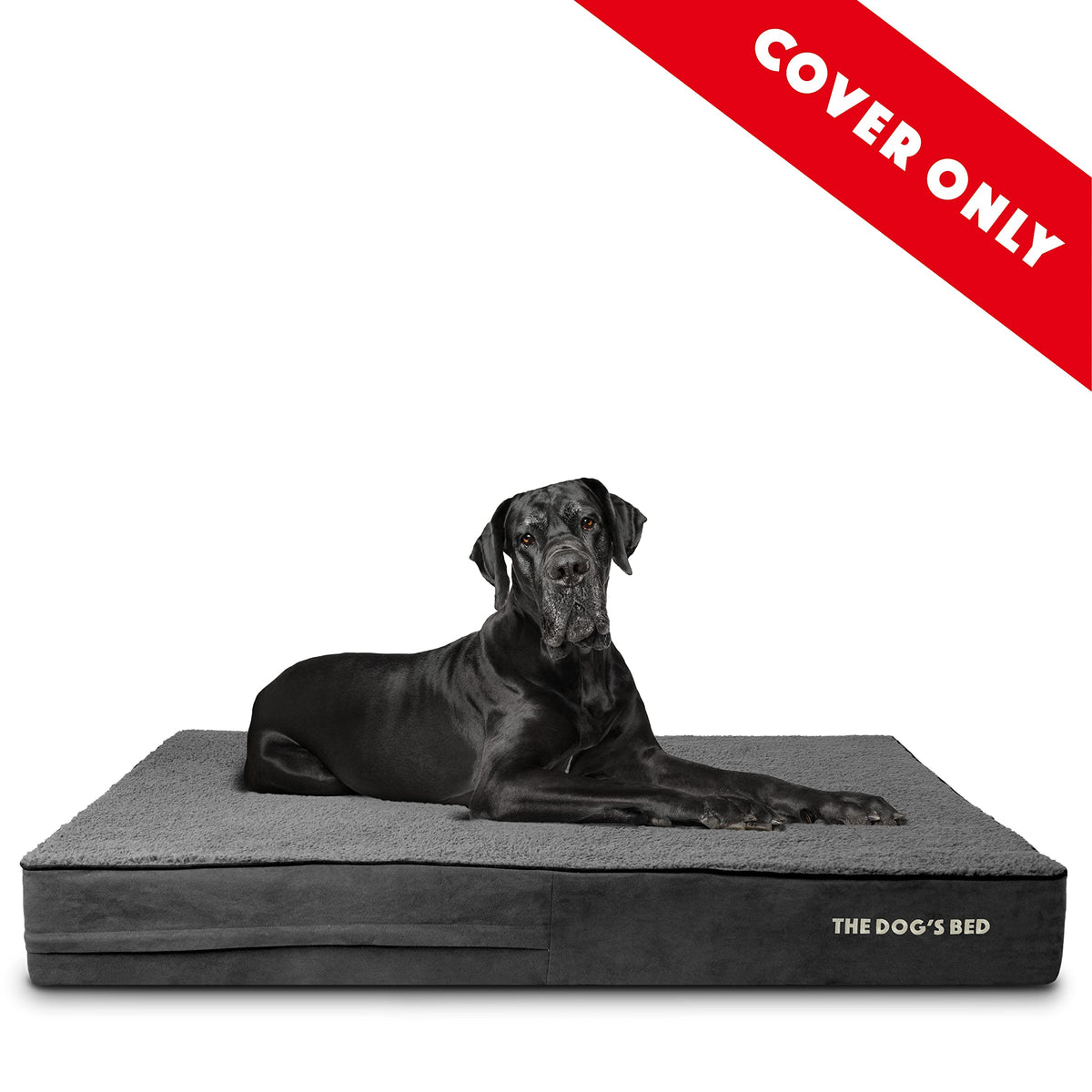 The Dog's Balls Pet Supplies in XXL Spare Cover (6" Deep), Grey Plush