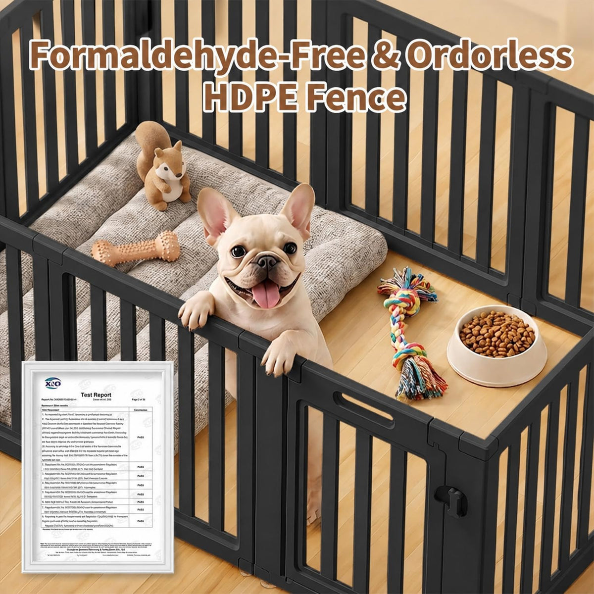 everfront Pet Playpen in 24", Black