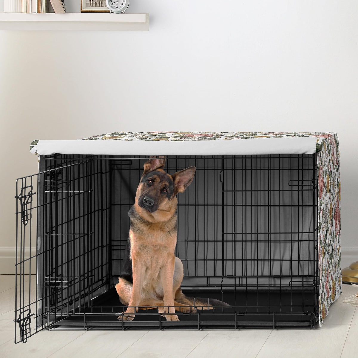 Sweet Jojo Designs Animal Cage in 48.0"L x 32.5"W x 30.5"H, Vintage Floral Pink and Green