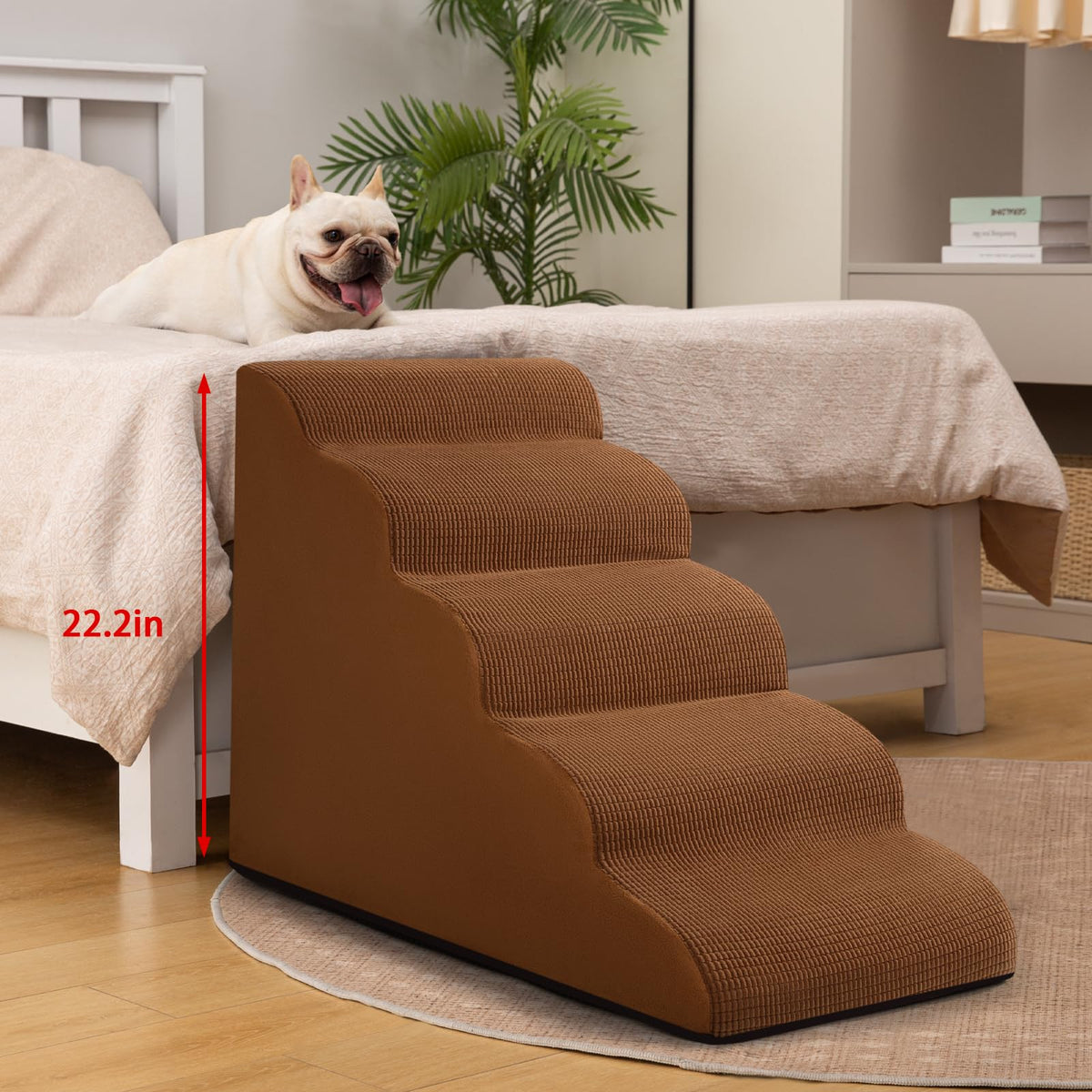 aodisman Animal Stair in Standard 5-Step 22.2"H, Brown