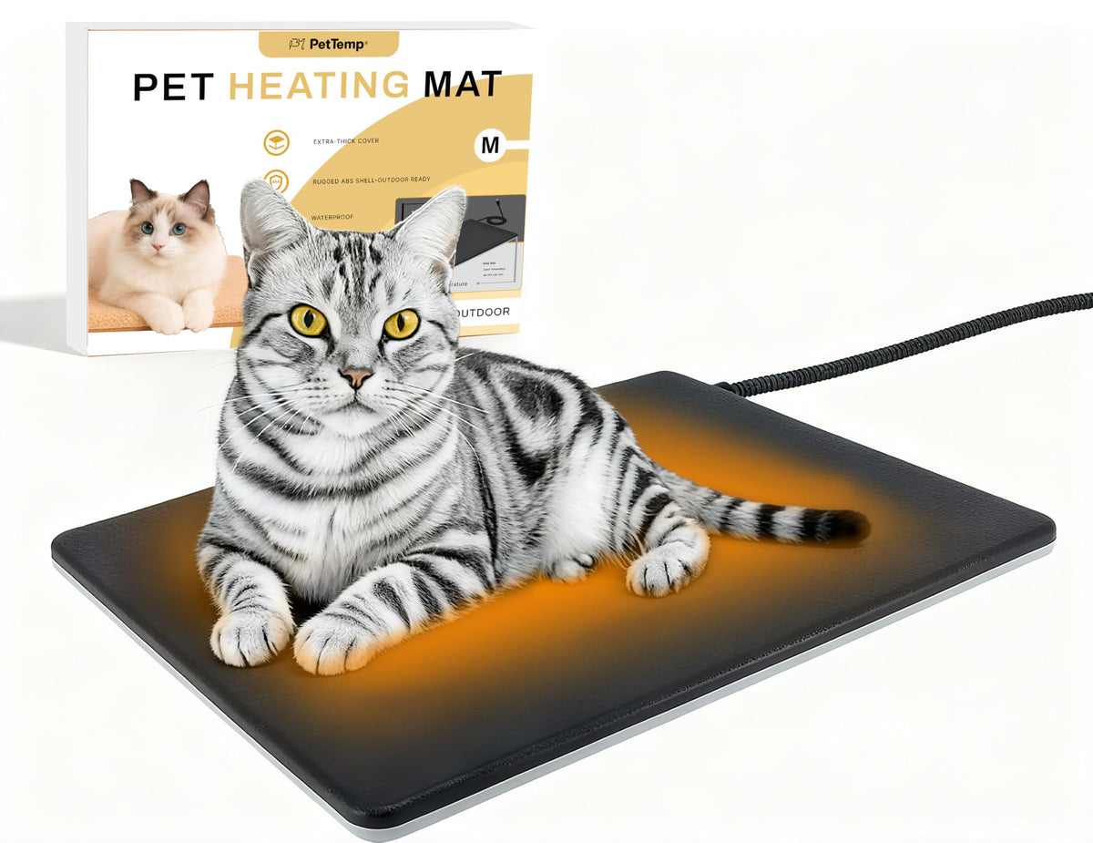 PetTemp Pet Bed Mat in M: 16" x 13", Black