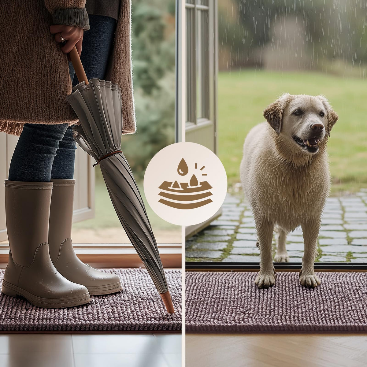 EHEYCIGA Pet Bed Mat in 24x16inch, Brown