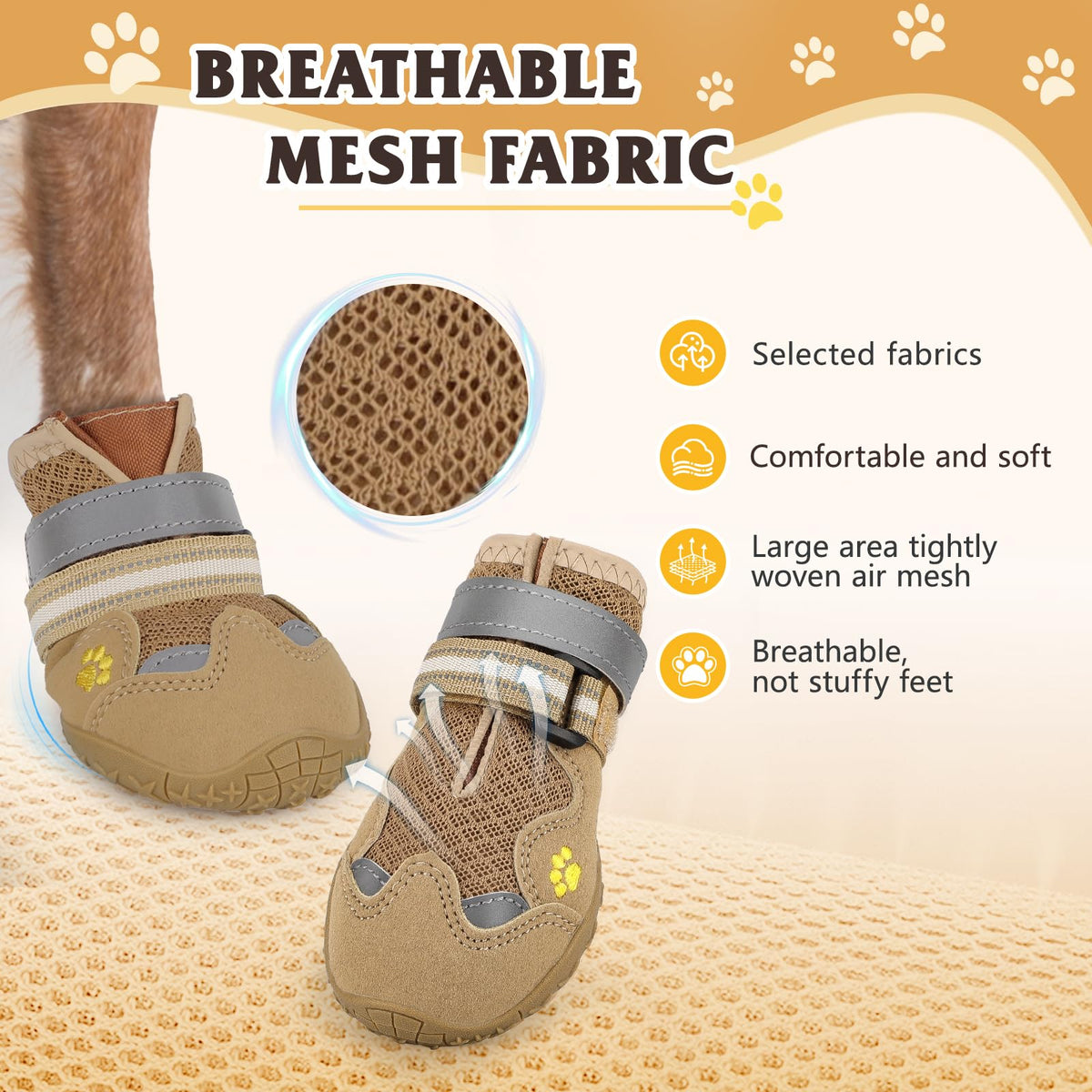 FISHOAKY Paw Hoof Protector in Size 1: 1.57''x2.09''(W*L), Black