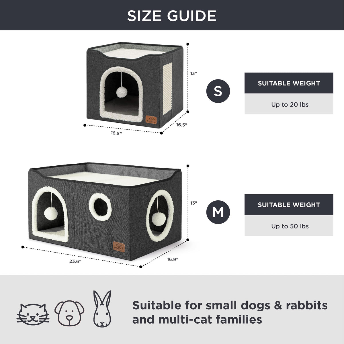 Bedsure Pet Activity Structure in Widen, Dark Grey