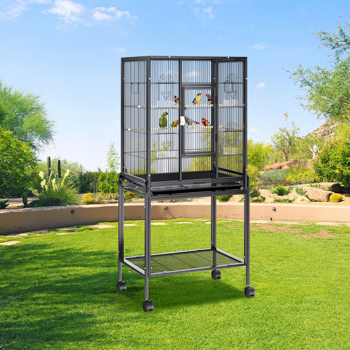 VEVOR Animal Cage in 24.0"L x 16.9"W x 54.0"H, Black